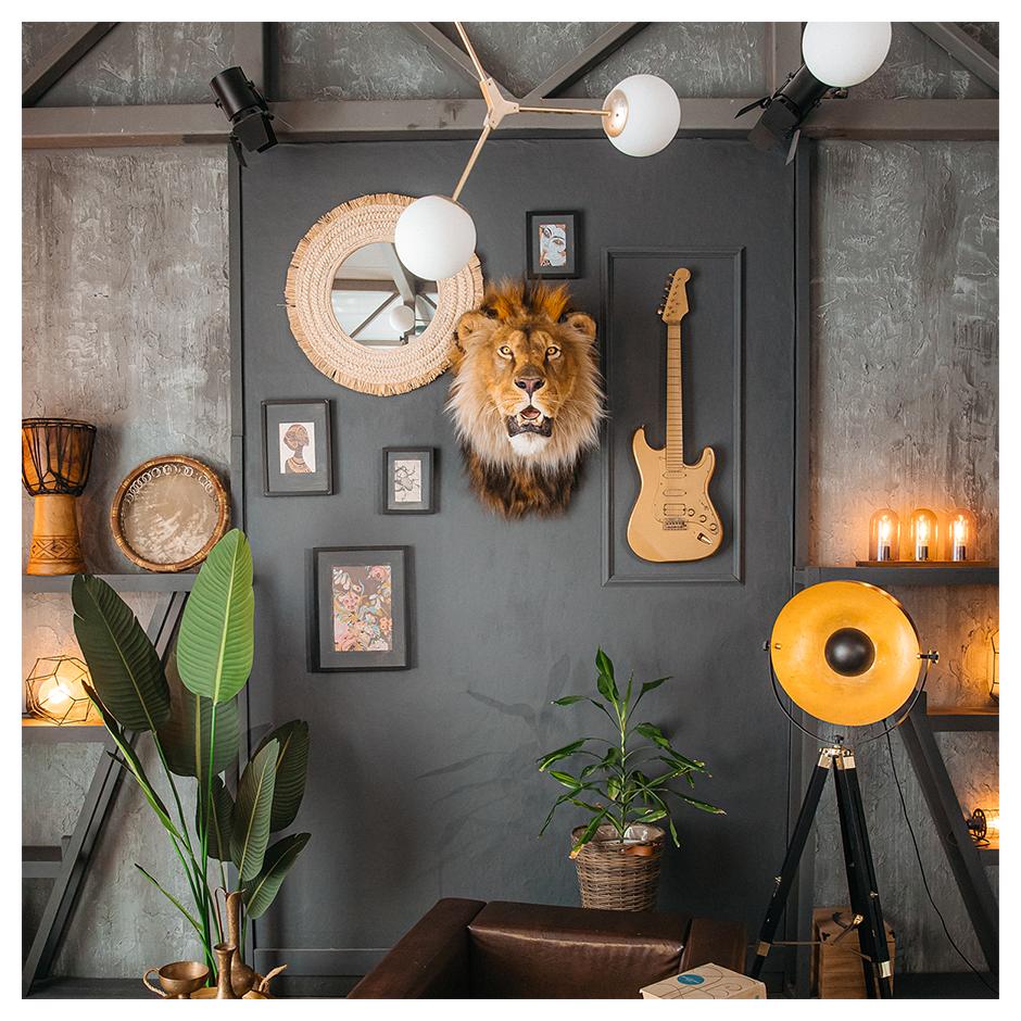 Replica Taxidermy Lion Shoulder Head Wall mount Life size
