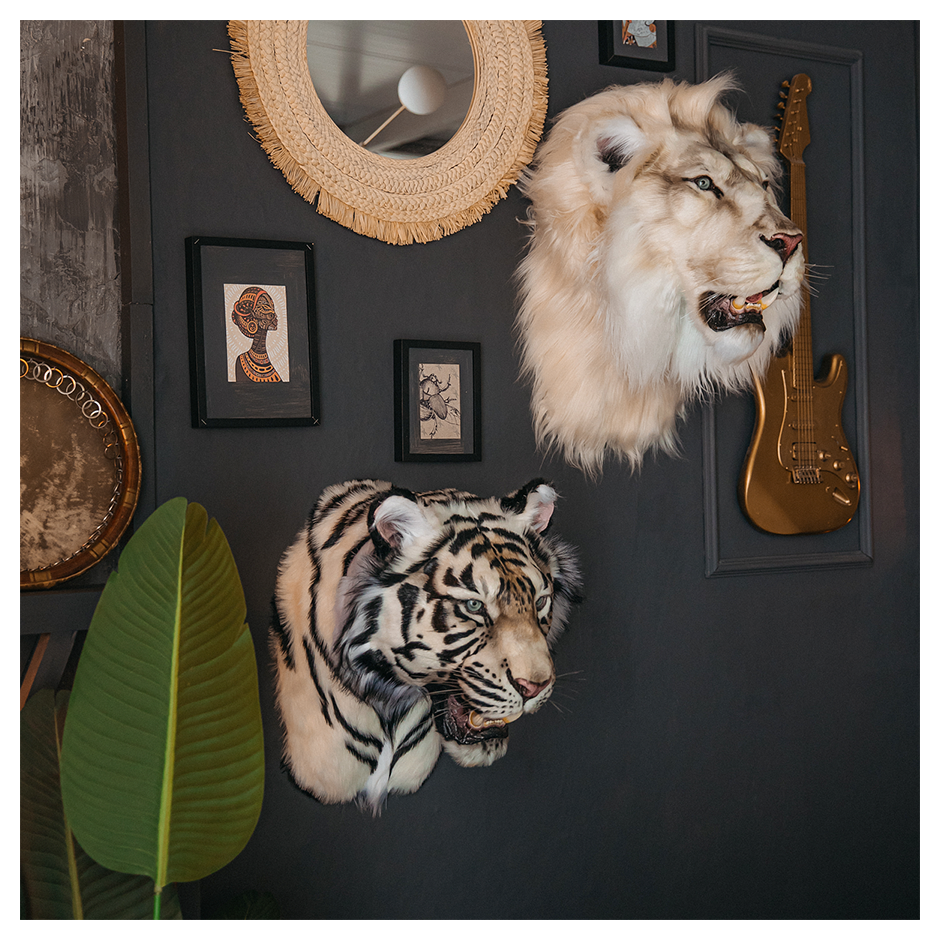 Replica Taxidermy White Tiger Head Wall mount Realistic Life size
