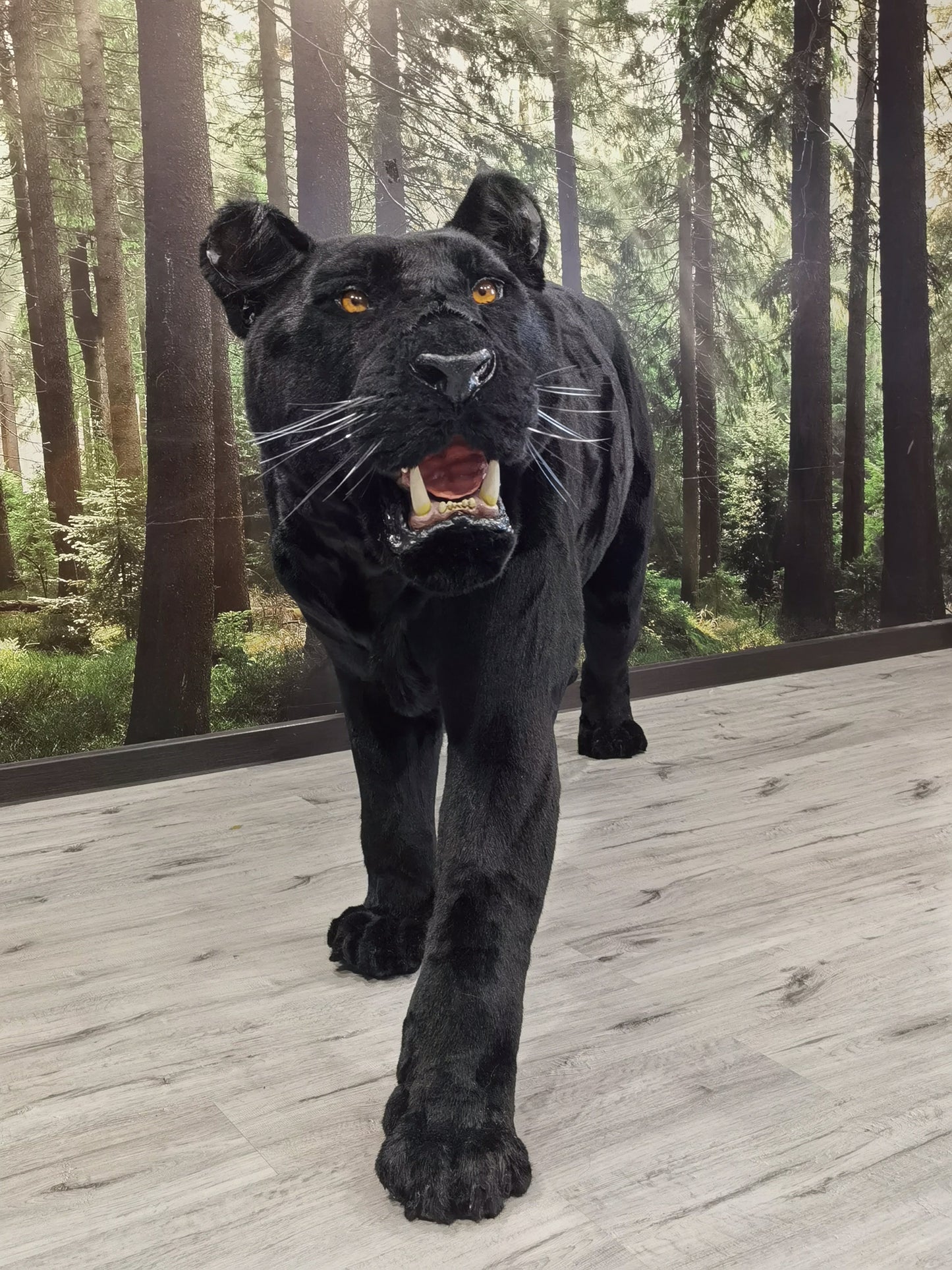 Replica Taxidermy Black Panther Standing mount Full body Stuffed African